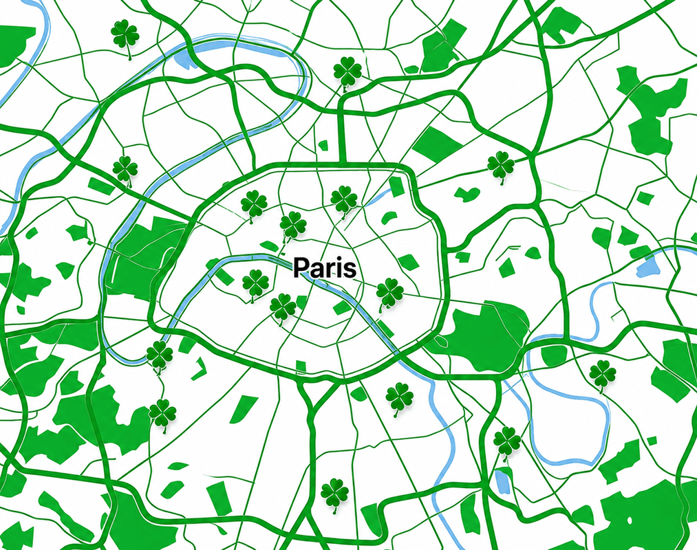 Carte de Paris — zones d'intervention Porte-Bonheur